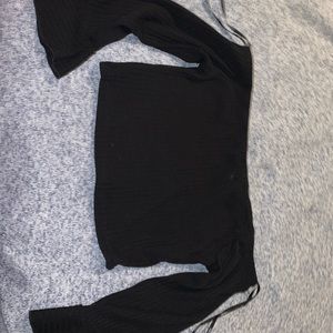 Black crop top